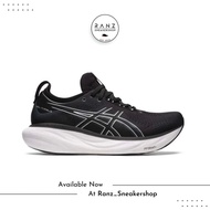 Asics Gel Nimbus 25 Black White Silver Original