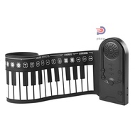 49 Keys Roll Up Piano Foldable Portable Hand Roll Piano with Built-in Loudspeaker for Kids/Adults/Beginners [ppday]