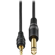 Audio Technica AT-MI65/1.5 Mono Audio Cable (φ0.14 inch (3.5 mm) Mono Mini Plug to φ0.25 inch (6.3 m