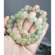 Natural green myanmar jade bracelet