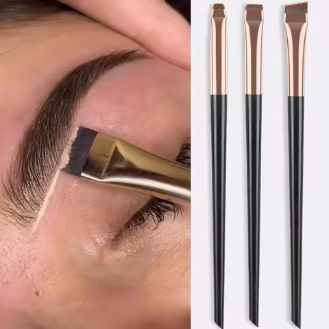 3pcs Blade Eyeliner Brush Eyebrow Brush Portable Flat Fine Eyeliner Pencil Eyebrow Contour Makeup Br