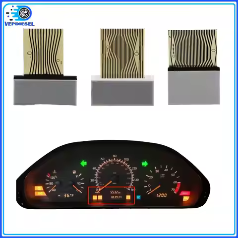 3Pcs Dashboard LCD Screen For Mercedes-Benz W202 W210 W208 R170 1998-2002 Car Accssories