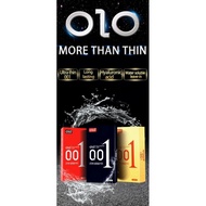 10pcs Kondom OLO 001 Zero OLO Isi 10 Pcs Paling Tipis Bergerigi Performa 001 condom durex