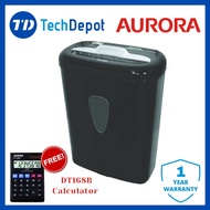 Aurora AS800CD Paper Shredder Cross Cut (5x47mm) 8 SHEETS (75g/A4) Free 1 Aurora DT168B 8 Digits Dua
