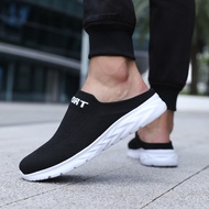 size39-47 lightweight Mesh Half shoes for men backless Slip-on Shoes men driving walking size46/47