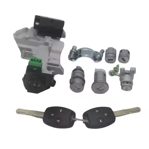 AL160 FULL LOCK SET IGNITION SWITCH DOOR LOCK BARREL TRANS 2 KEYS 48 CHIPS FOR HONDA ACCORD 2003-200