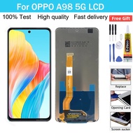 Original OPPO A98 5G LCD Display Touch Screen Digitizer With Frame Replacement