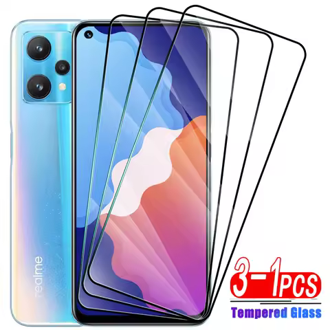 3-1Pcs Tempered Glass for Realme 10 11 12 Plus 4G 9 8 7 6 Pro Screen Protector on Realme 12X 11X 10T