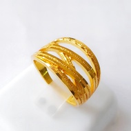 Cincin Silang Entangled Crossover Nabila Razali 24K Gold Plated Ring