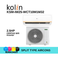 KOLIN KSM-IW25-WCT10M1M32 2.5HP Certus Inverter Wall Split Type Aircon