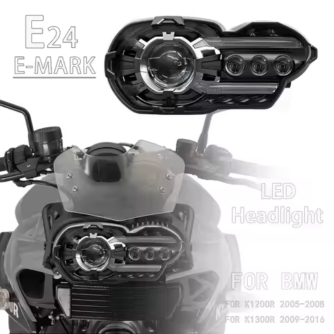 LED Headlight Headlamp For BMW K1200R K1300R R 1200 1300 R 2005-2016 E24 Motorrad Motorcycle Head Li