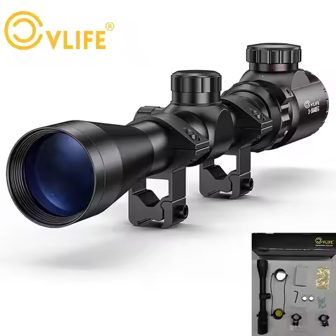 CVLIFE 3-9x40 Rifle Scope Fit 11mm Dovetail Red & Green Illuminated Optical Mil-dot Reticle Scope fo
