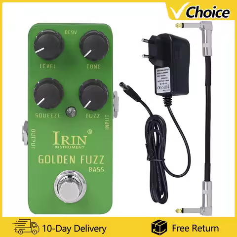 IRIN RS-20 Electric Guitar Effect Golden Fuzz Bass Effect Pedal True Bypass Mini Single Guitar Pedal