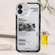 Oppo A5S Case A7 A11K A12 A16 A16S A36 A76 A96 F9 Casing Softcase Motif Space Station Universe - Cas