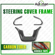 Steering Wheel Frame Cover Proton X50 X-50 2021 - 2025 Black Forged Carbon Interior Accessories Garn