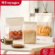 50Pcs Sliced Toast And Croissant Packaging Bag Wire-Sealed Bread Bag Toast Bag With Window Bread Sto