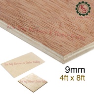 (4ft x 8ft) 9mm Plywood Timber Panel Wood Board Sheet Ply Wood 4’x 8’x 9mm Customize papan DIY Ks Living Store