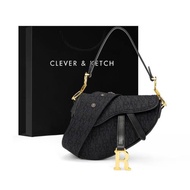 Clever&amp;Ketch女包包2023新款潮時尚小眾馬鞍包單肩斜挎包手提包