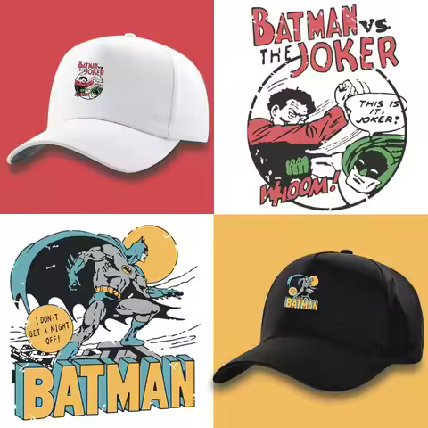 DC Batman Joker Personality Retro Sports Sunscreen Baseball Cap Holiday Gift Creative Cartoon Anime 