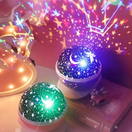 Starry Night Light Projector | 360 Rotating LED Galaxy Lamp | Moon & Stars Effect | Bedroom Decor