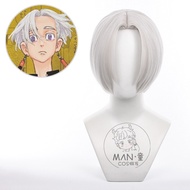 Jecarden Tokyo Revengers Kurokawa Izana Cosplay Wig Silver White Short Wig Heat Resistant Fiber Hair