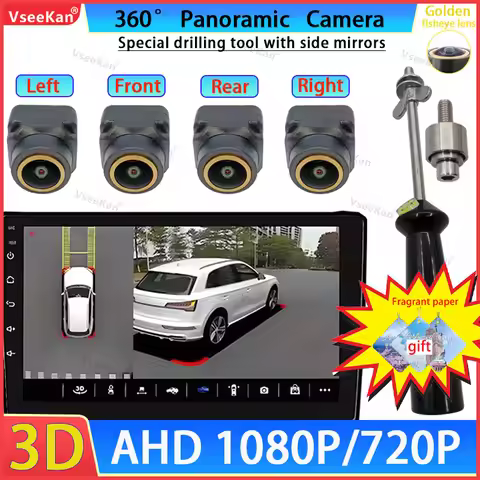 360°Panoramic Camera For Android auto system 360APP Front/Rear/Left/Right HD Camera AHD1080P With ca