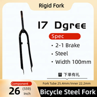Bicycle Steel Rigid Fork 26 "Mtb