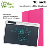 threetrees 10 inch LCD Writing Pad, Drawing board Built In Protective Case, Electronic Writing tablet Magnetic Doodle Graphics Board for Kids and Adults at Home School &amp; Office