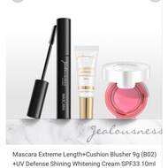 Mascara Extreme Length + Cushion Brusher 9g + UV Defence Shinning Cream Spf33