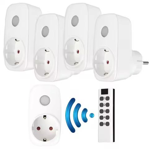 16A 220V Smart Plug EU French Socket RF Switch 433Mhz Universal Remote Control Controller Programmab