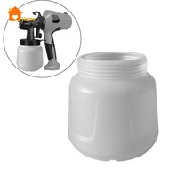 [Nanaaaa] 1L Paint Cup Storage Container White with Thread Accessories for Paint Spraying Machine Multipurpose Large Capacity Lightweight