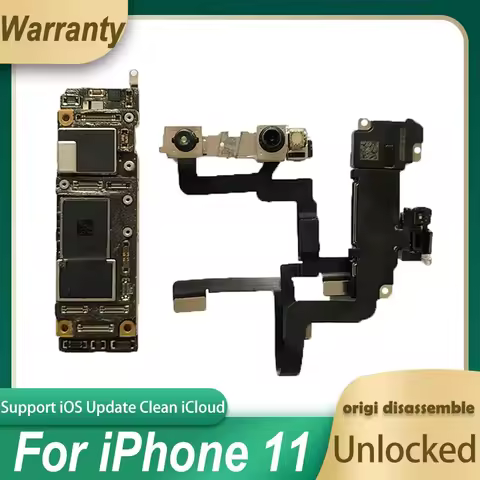 For iPhone 11 Motherboard With Face ID Good Working Original Free iCloud Main Logic Board Tested For