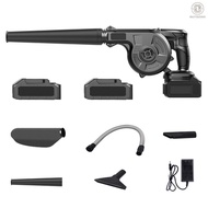 Electric Leaf Blower, Handheld Cordless Leaf Blower with 2 Batteries &amp; Charger Portable Rechargeable Leaf Blower for Lawn Care Leaf/Snow/Dust Blowing (US Plug)