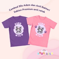 Our Children Kuromi Kuro Miaw Sanrio Hello Kitty T-Shirt for Girls Ages 1 2 3 4 5 6 7 8 9 10 Combed 