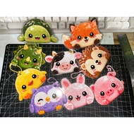 ANIMAL SQUISHY DESIGN LAMINATED KEYCHAIN