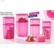 ▲✇♟Tupperware One Touch Canister & Deco Canister 3.8L (1.25L to 4 .3L) New Pink One Touch