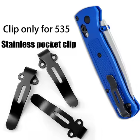 1 Piece Stainless Steel Pocket Clip: For Benchmade Bugout 535 Knife, DIY Accessory for Custom Foldin