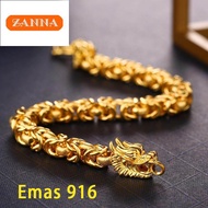 100% original 916 Gold & 375 Gold Bracelet dragon head bracelet male hand chain gift jewelry