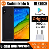 For Original Xiaomi Redmi Note 5 Smartphone-used 95%新 5.99 inch Screen 4/6GB RAM 64/128GB ROM Mobile Phone 13.0MP Camera Gooleplay