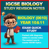IGCSE Biology (0610) Notes | Year 10 & 11 | Quick Study | Email Delivery