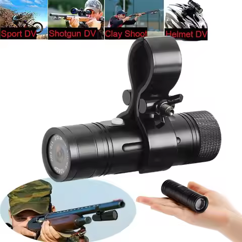 Outdoor Shotgun Camera Video Recorder 170 FOV with Gun Mount Mini Video Camera for Shoting Gun Actio