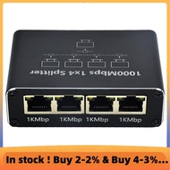 Gigabit Network Splitter 1-To-4 Network Cable Splitter RJ45 Network Port Ethernet Splitter Suitable 