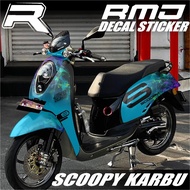 Decal Scoopy full body Dekal Sticker Scoopy Lama / Karbu Desain POLIGONAL