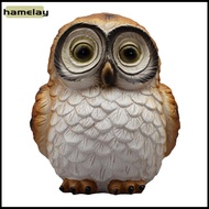 Solar Powered Owl Decor Owl-shaped Patio Lamp Favorite Solar Owl Garden Statue with Led Night Lights