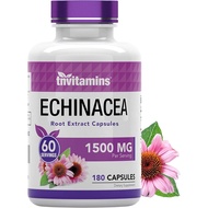 Echinacea Capsules (1500 mg Per Serving - 180 Capsules) | Supports Health & Well-Being | Echinacea R