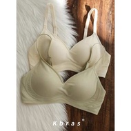 mastectomy bra suji bra There is a tree Japanese seamless no steel ring underwear women gathered big chest small chest 3D soft support sleep bra thin