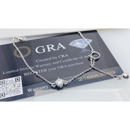 [Yuansheng Crystal] (A375) Moissanite Cat Cat Titanium Steel Anklet Jewelry