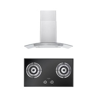 KITCHEN STUDIO ชุดครัว เครื่องดูดควันติดผนัง KSHD-90-1I-SS และ เตาแก๊สฝัง KSHB-702G-2I