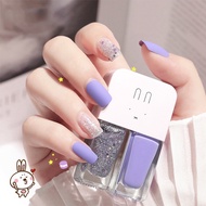 BC Nail Polish 2 in 1 Qutex Sparkling Glitter Wedding Art Beauty Finger Party Girl Women- Cat Pewarn