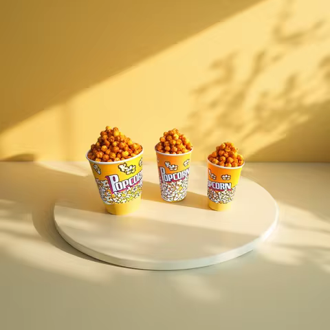Food Grade 24oz 32oz 64oz 85oz Disposable Custom Printed Popcorn Paper Cup Bucket